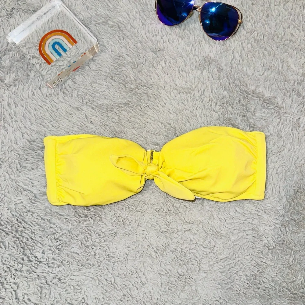 Yellow Bandeau Bikini Top